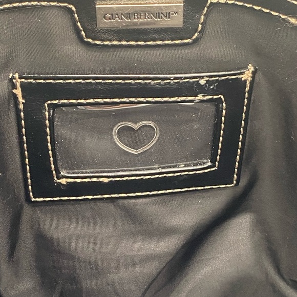 Giani Bernini black leather Laptop Work Bag Tote Briefcase Organizer - Picture 4 of 9